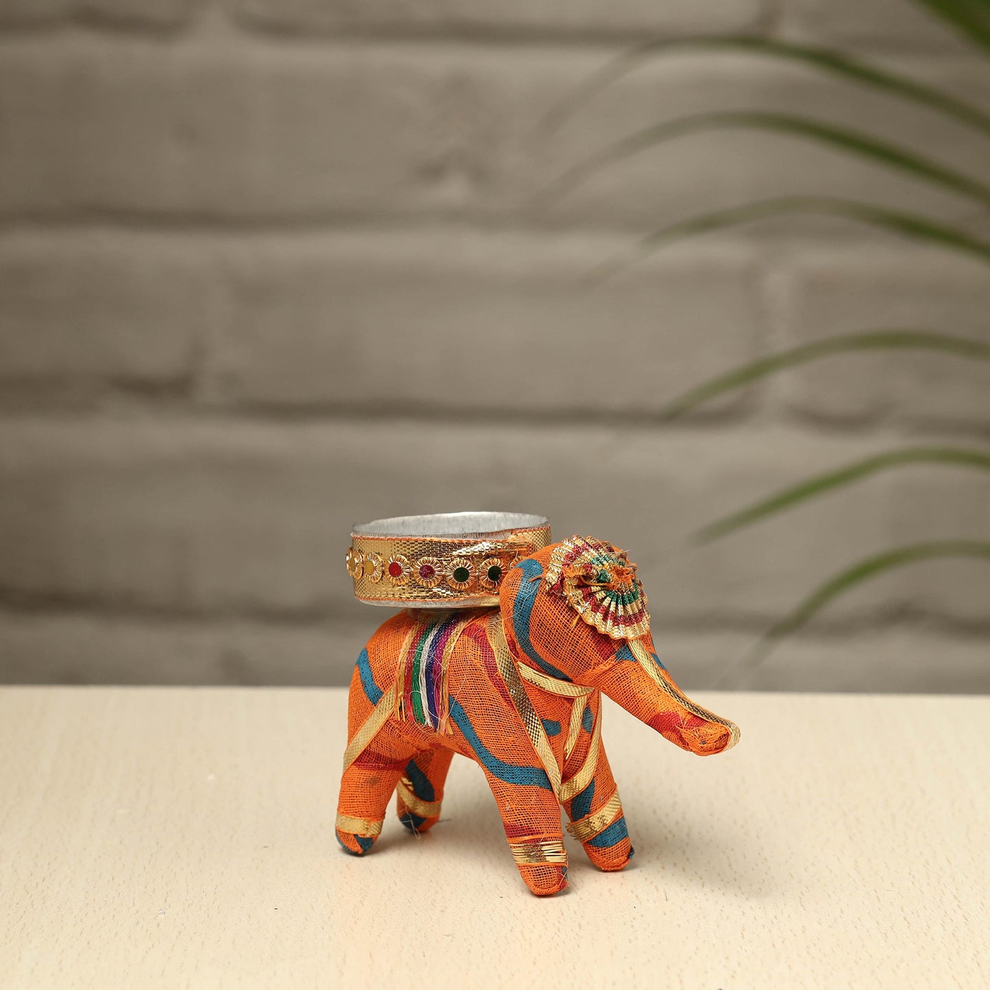  Rajasthani Elephant Handmade Tealight Candle Holder 