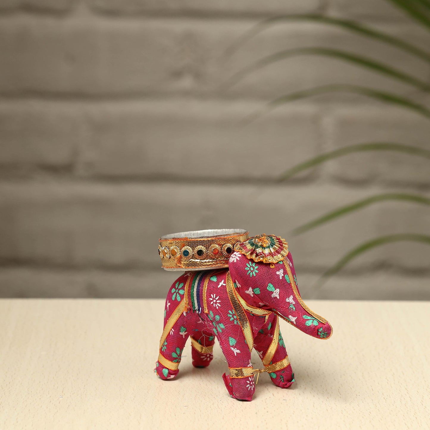  Rajasthani Elephant Handmade Tealight Candle Holder 