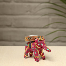  Rajasthani Elephant Handmade Tealight Candle Holder 