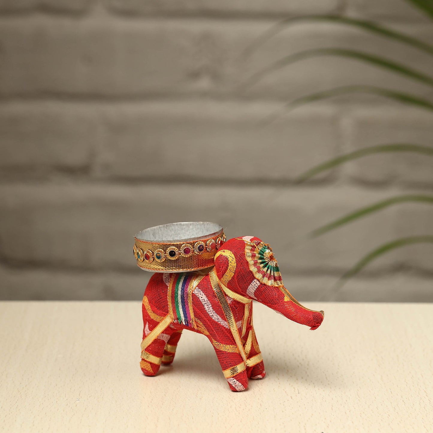  Rajasthani Elephant Handmade Tealight Candle Holder 