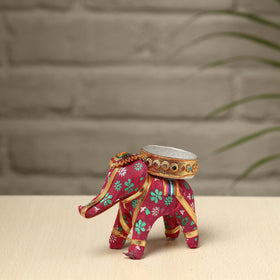  Rajasthani Elephant Handmade Tealight Candle Holder 
