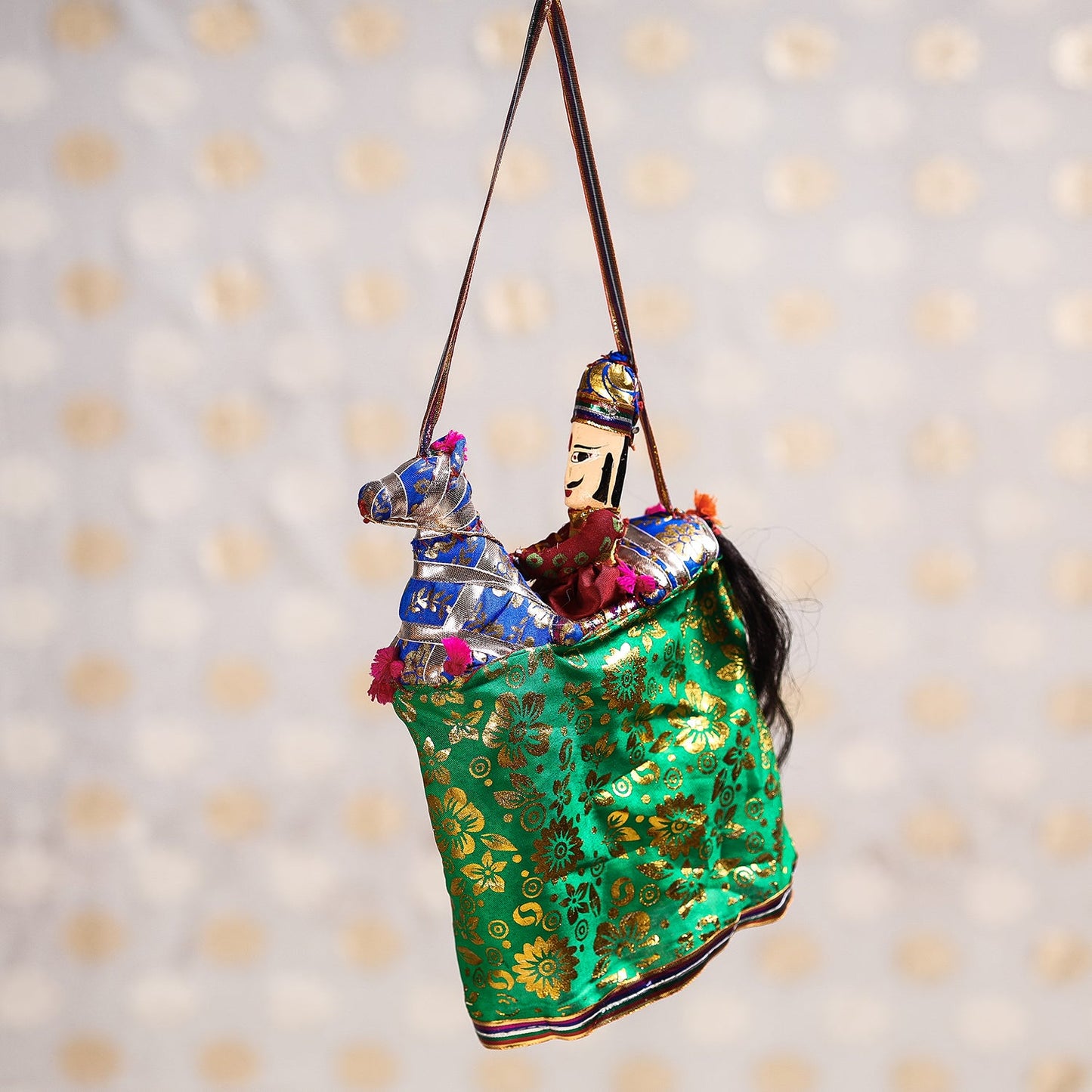  Ghodi Sawar - Rajasthani Handmade Hanging / Kathputli 