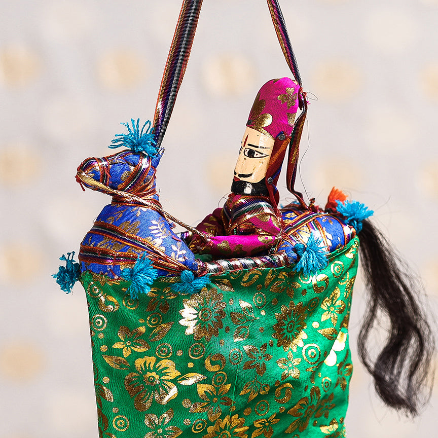  Ghodi Sawar - Rajasthani Handmade Hanging / Kathputli 