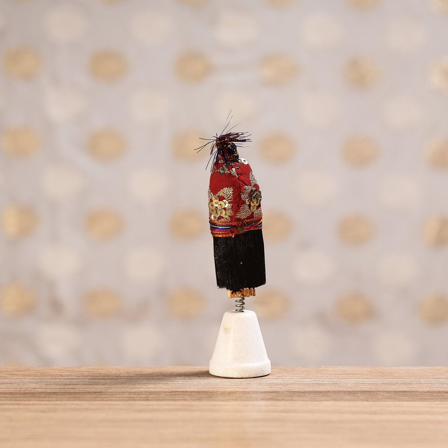  Rajasthani Men Bobble Head Handmade Puppet / Kathputli 