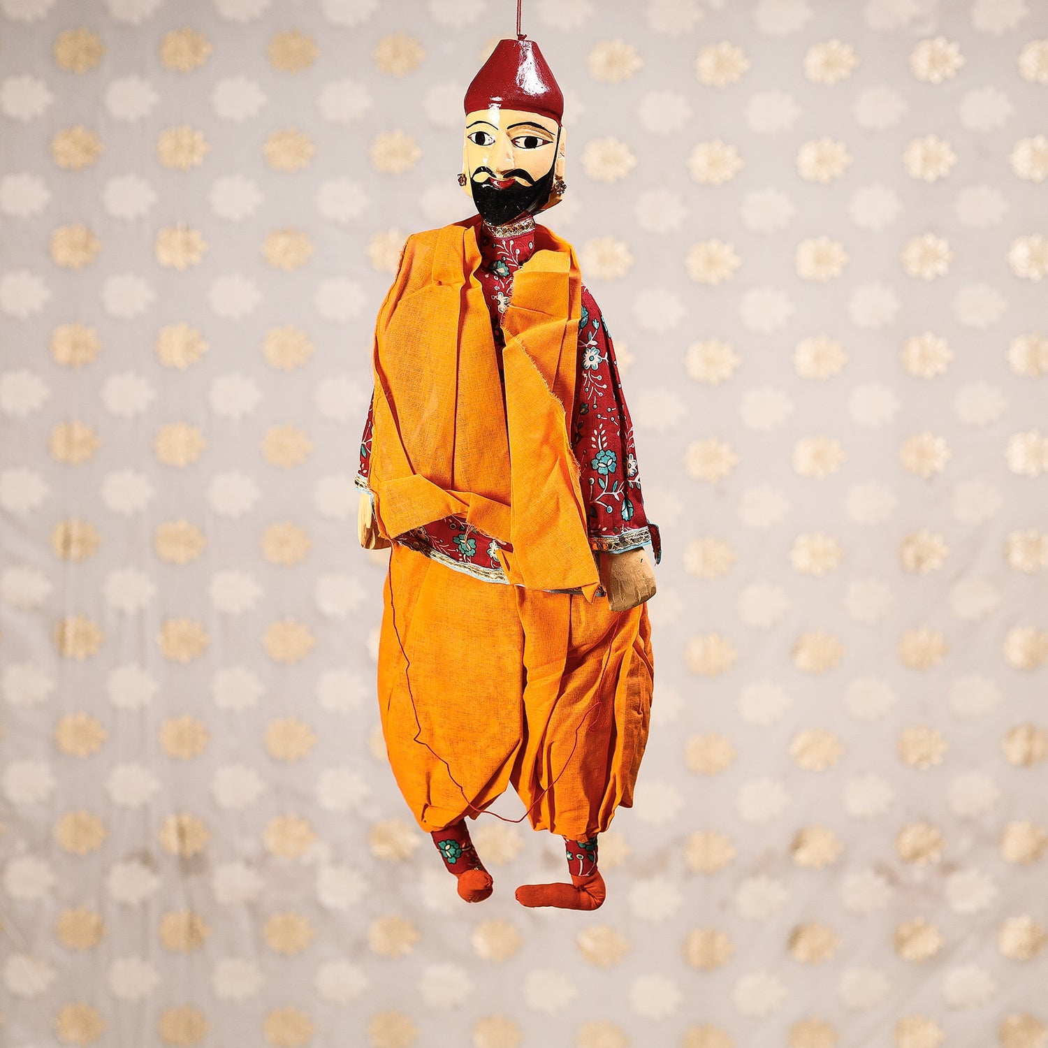 Rajasthani Dancing men Handmade Puppet / Kathputli