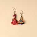  Rajasthani Puppet Couple Handmade Keychain