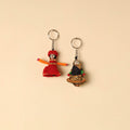  Rajasthani Puppet Couple Handmade Keychain