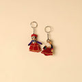  Rajasthani Puppet Couple Handmade Keychain