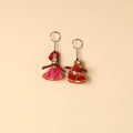  Rajasthani Puppet Couple Handmade Keychain