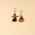 Buy Rajasthani Puppet Couple Handmade Keychain