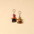  Rajasthani Puppet Couple Handmade Keychain