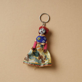  Rajasthani Puppet Couple Handmade Keychain (Set of 2) 