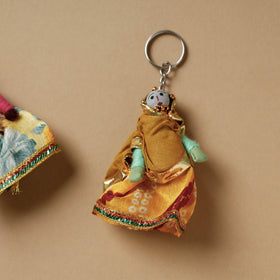  Rajasthani Puppet Couple Handmade Keychain (Set of 2) 
