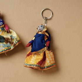  Rajasthani Puppet Couple Handmade Keychain (Set of 2) 