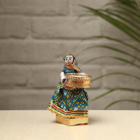  Rajasthani Puppet Couple Handmade Tealight Candle Holders (Set of 2) 