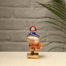  Rajasthani Puppet Couple Handmade Tealight Candle Holders (Set of 2) 