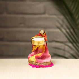  Rajasthani Puppet Couple Handmade Tealight Candle Holders 