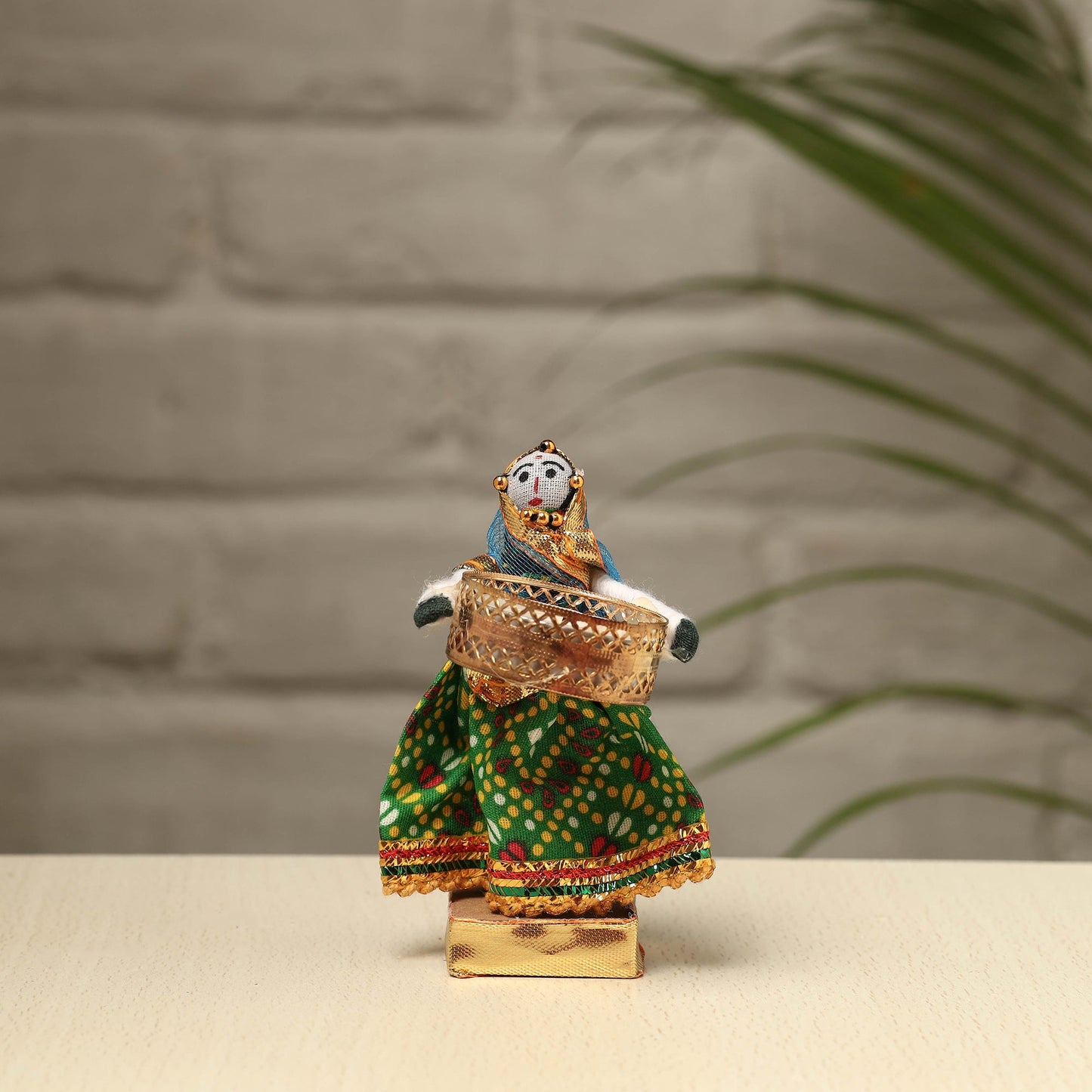  Rajasthani Puppet Couple Handmade Tealight Candle Holders (Set of 2) 