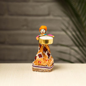  Rajasthani Puppet Couple Handmade Tealight Candle Holders 
