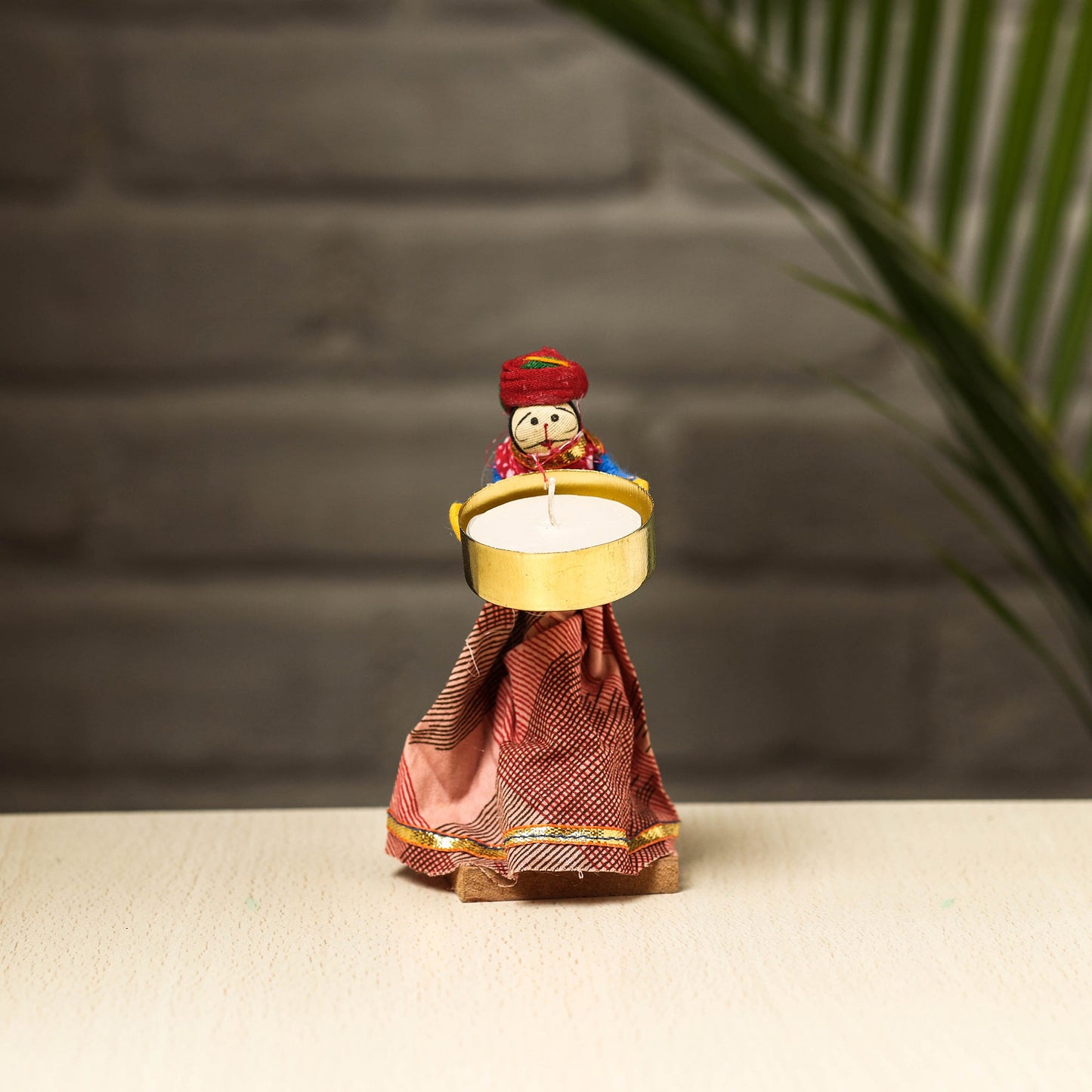  Rajasthani Puppet Couple Handmade Tealight Candle Holders 