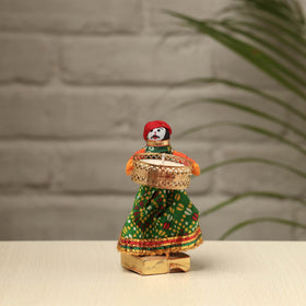  Rajasthani Puppet Couple Handmade Tealight Candle Holders (Set of 2) 