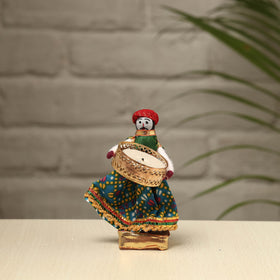  Rajasthani Puppet Couple Handmade Tealight Candle Holders (Set of 2) 