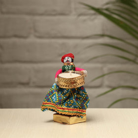  Rajasthani Puppet Couple Handmade Tealight Candle Holders (Set of 2) 