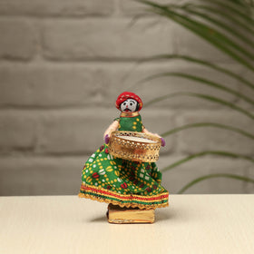  Rajasthani Puppet Couple Handmade Tealight Candle Holders (Set of 2) 