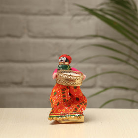  Rajasthani Puppet Couple Handmade Tealight Candle Holders (Set of 2) 