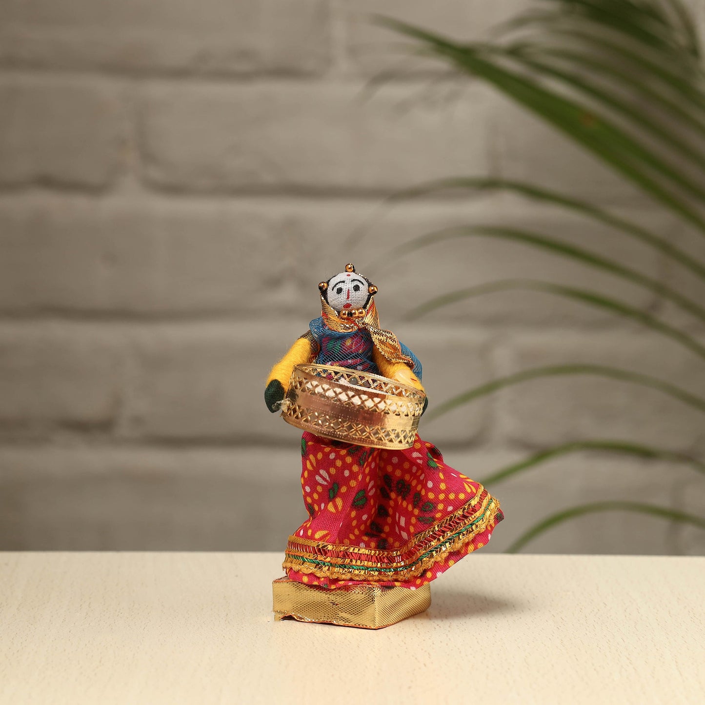  Rajasthani Puppet Couple Handmade Tealight Candle Holders (Set of 2) 