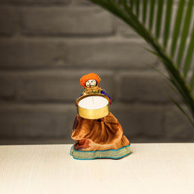  Rajasthani Puppet Couple Handmade Tealight Candle Holders 