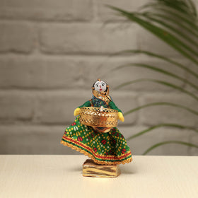  Rajasthani Puppet Couple Handmade Tealight Candle Holders (Set of 2) 