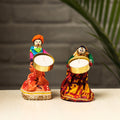  Rajasthani Puppet Couple Handmade Tealight Candle Holders 