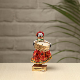  Rajasthani Puppet Couple Handmade Tealight Candle Holders (Set of 2) 