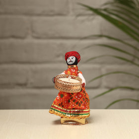  Rajasthani Puppet Couple Handmade Tealight Candle Holders (Set of 2) 