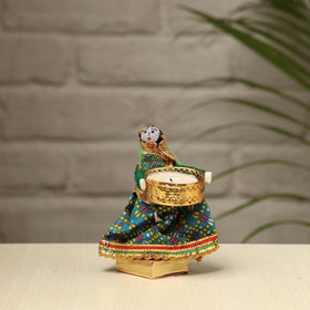  Rajasthani Puppet Couple Handmade Tealight Candle Holders (Set of 2) 