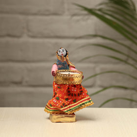  Rajasthani Puppet Couple Handmade Tealight Candle Holders (Set of 2) 