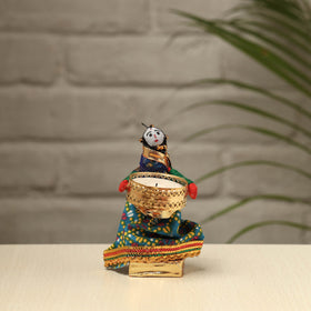  Rajasthani Puppet Couple Handmade Tealight Candle Holders (Set of 2) 