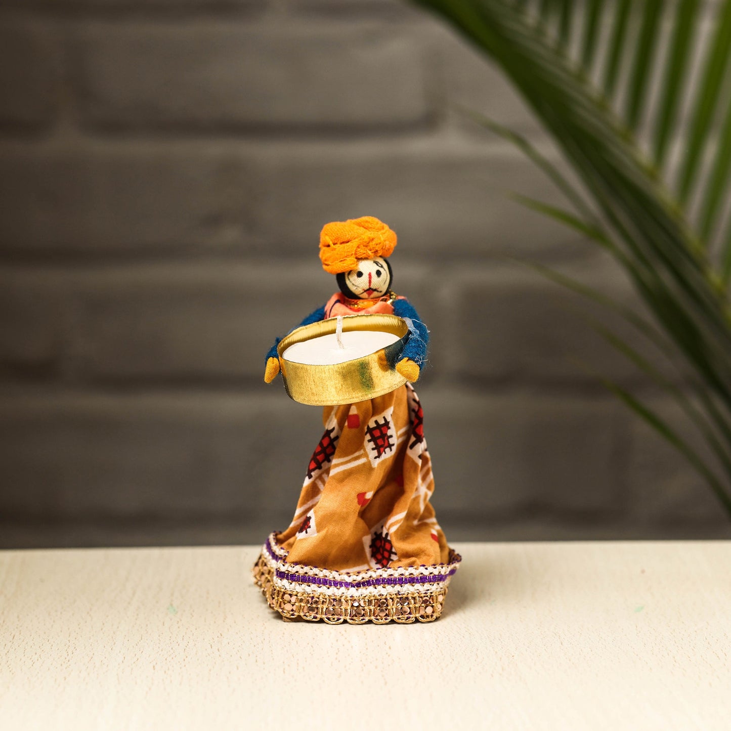  Rajasthani Puppet Couple Handmade Tealight Candle Holders 