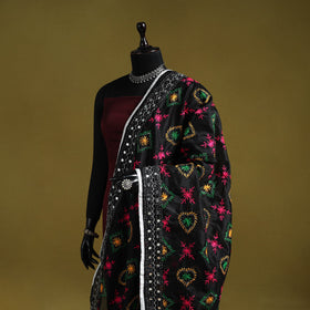 Ranihati chapa work chanderi silk hand embroidery dupatta