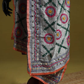 Ranihati chapa work chanderi silk hand embroidery dupatta