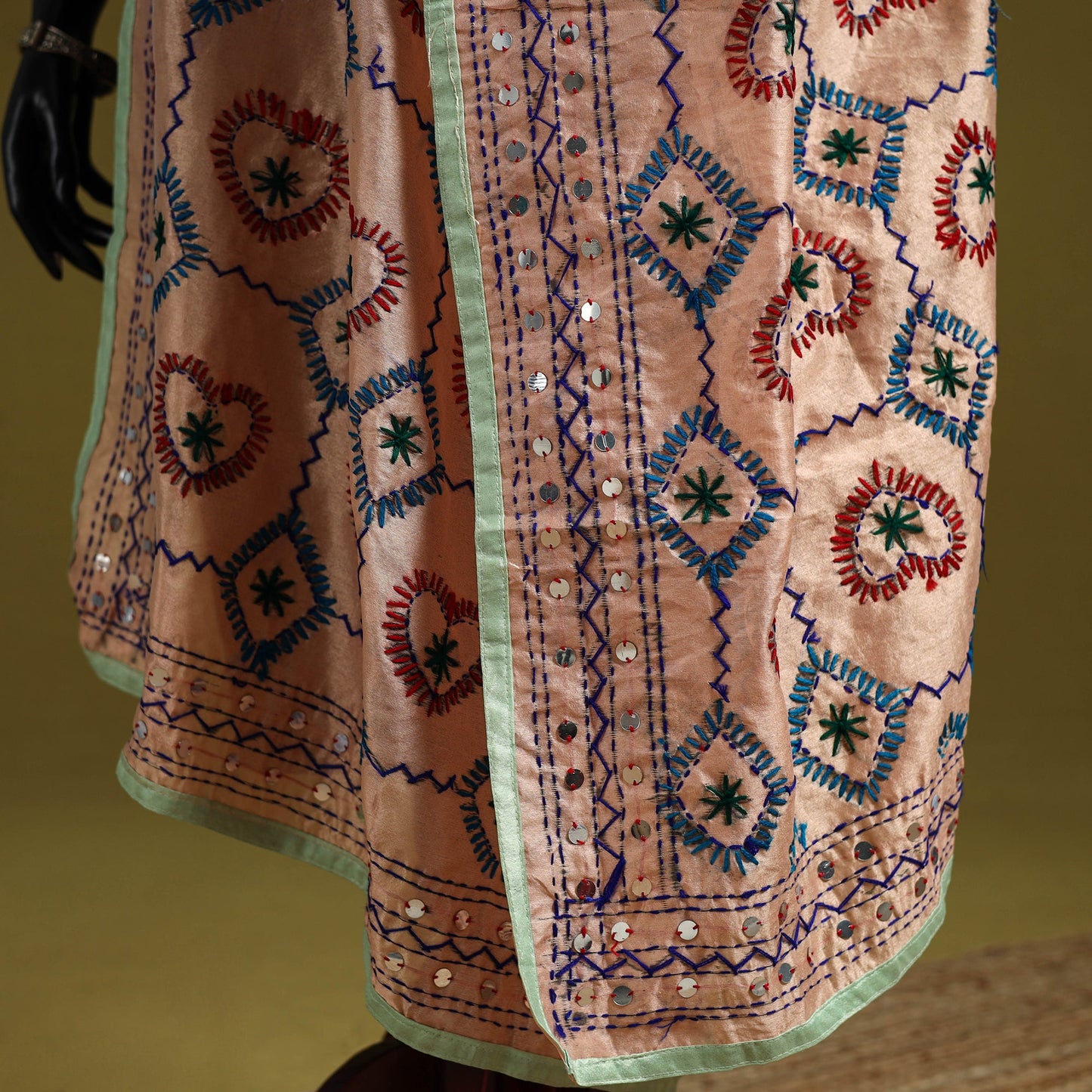 Ranihati chapa work chanderi silk hand embroidery dupatta