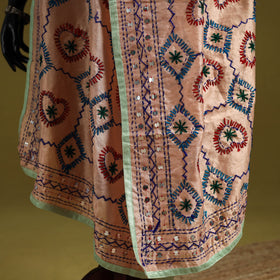 Ranihati chapa work chanderi silk hand embroidery dupatta