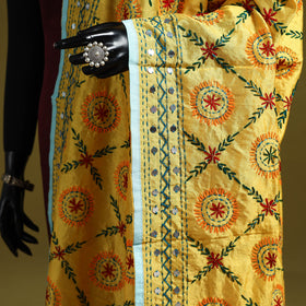 Ranihati chapa work chanderi silk hand embroidery dupatta