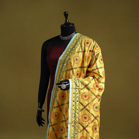 Ranihati chapa work chanderi silk hand embroidery dupatta