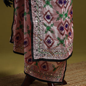 Ranihati chapa work chanderi silk hand embroidery dupatta