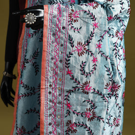 Ranihati chapa work chanderi silk hand embroidery dupatta