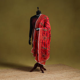 Ranihati chapa work chanderi silk hand embroidery dupatta