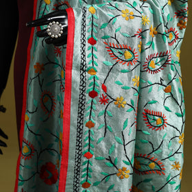 Ranihati chapa work chanderi silk hand embroidery dupatta