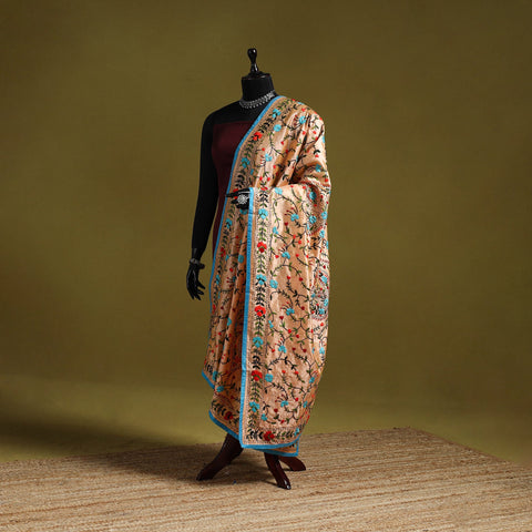 Ranihati chapa work chanderi silk hand embroidery dupatta